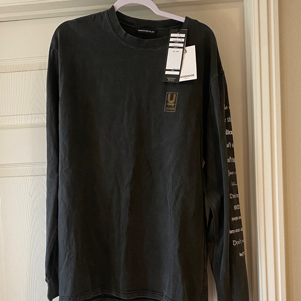 Undercover Co. Ltd Records Black Long Sleeve Shirt Sz 4. Nwt Box3